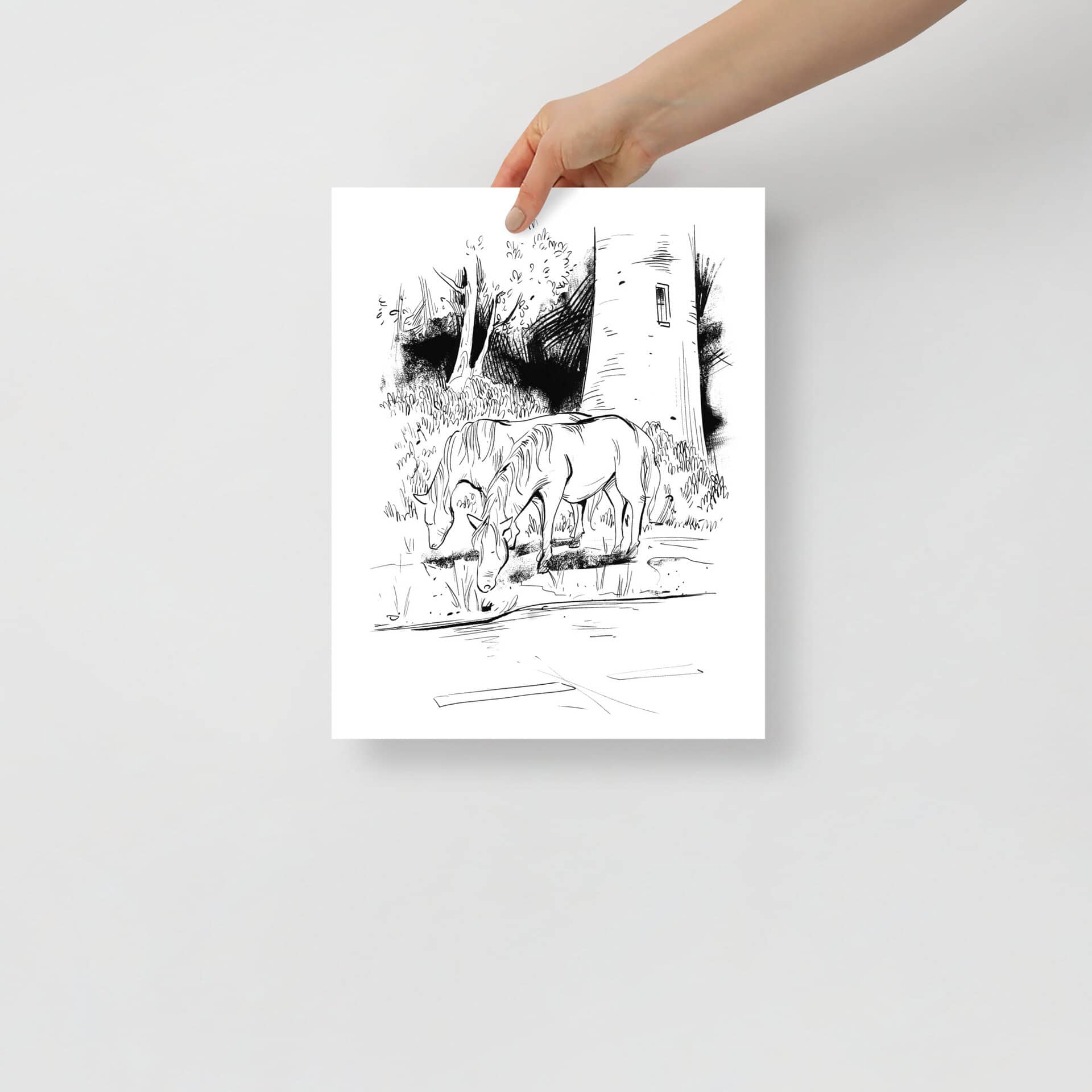 Blast on the Beach Poster – Wild Horses by Light House